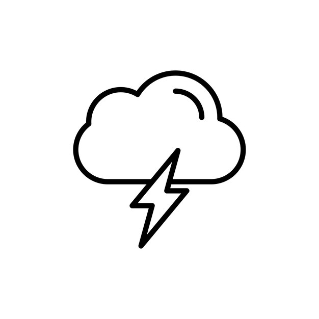 Icono de tormenta aislado en fondo blanco