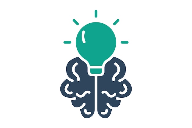 El icono de la tormenta de ideas