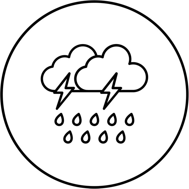 Icono de la tormenta de lluvia