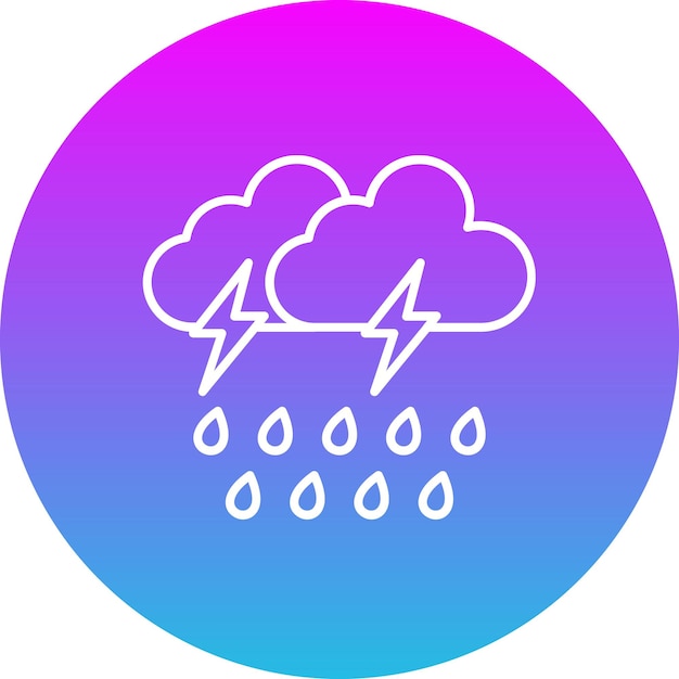 Icono de la tormenta de lluvia