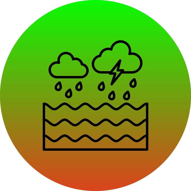Vector el icono de la tormenta del mar