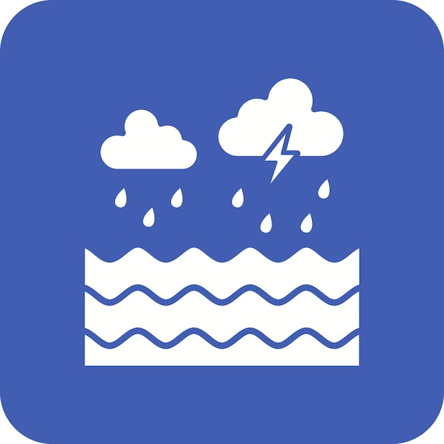 El icono de la tormenta del mar