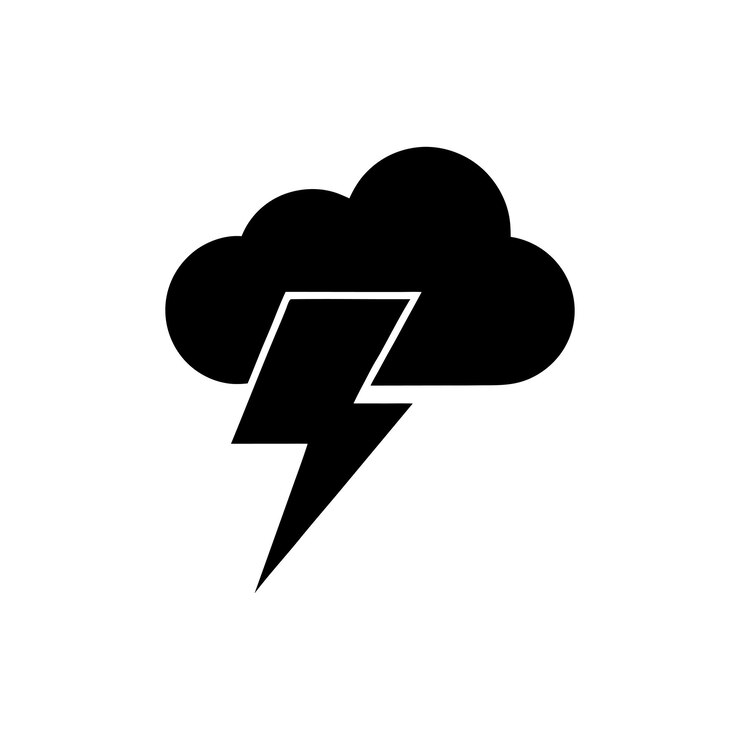 Icono de tormenta con rayo