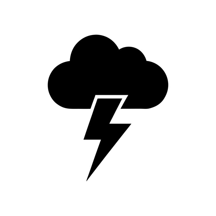 Icono de tormenta con rayo