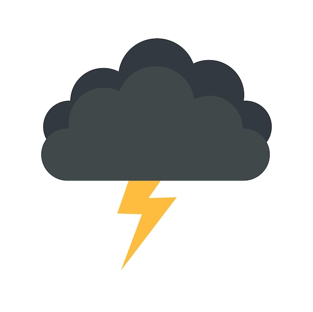 Icono de tormenta de temporada Ilustración plana del icono de vector de tormenta de temporada aislado sobre fondo blanco