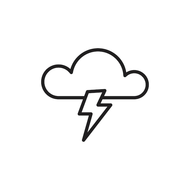 El icono de la tormenta tiene un contorno delgado simple