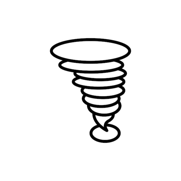 Icono de tornado aislado en fondo blanco