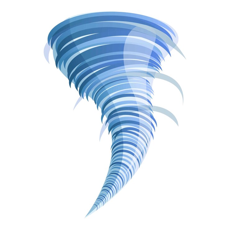 Vector icono de tornado ciclónico icono vectorial de tornado cicló para diseño web aislado sobre fondo blanco