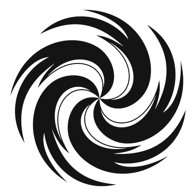 Icono de tornado Ilustración simple del icono de vector de tornado para diseño web aislado sobre fondo blanco