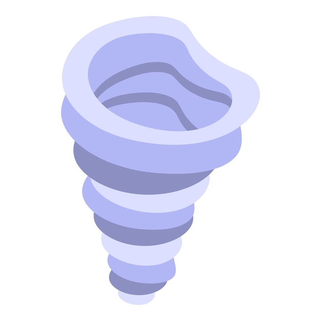 Icono de tornado Isométrico del icono de vector de tornado para diseño web aislado sobre fondo blanco