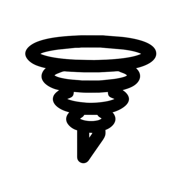 icono de tornado negro y blanco fondo blanco pictograma negro completo