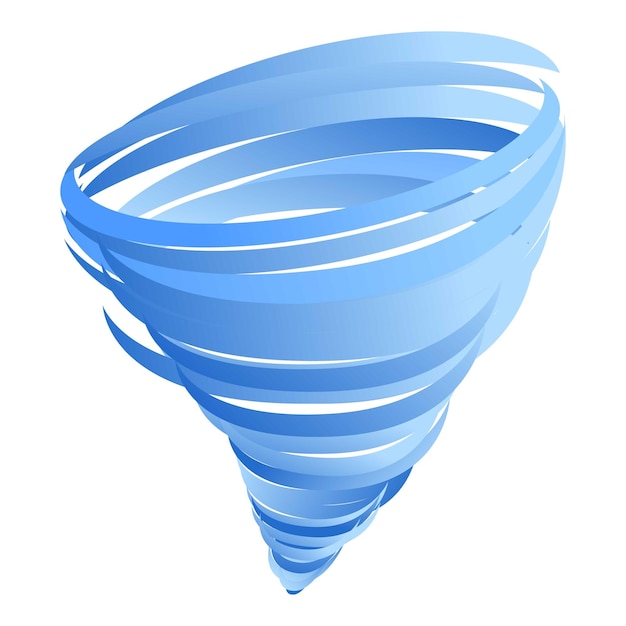 Icono de tornado de tormenta Icono vectorial de tormenta de tornado para el diseño web aislado en fondo blanco