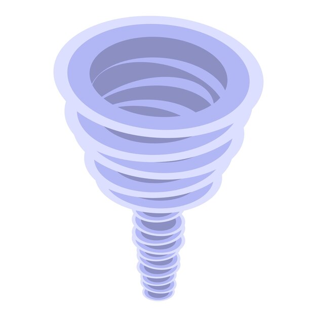 Icono de tornado de tormenta Isométrico del icono de vector de tornado de tormenta para diseño web aislado sobre fondo blanco
