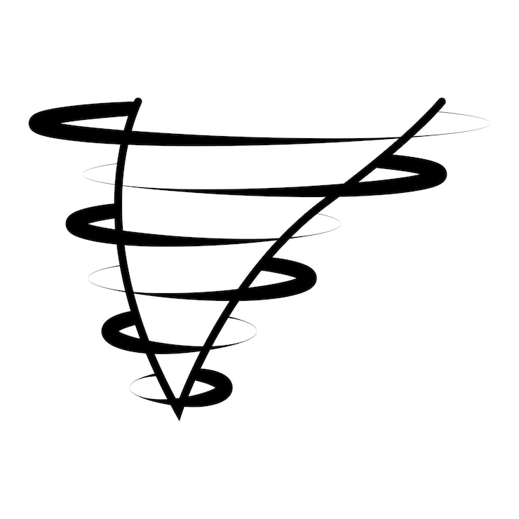 Vector el icono del tornado