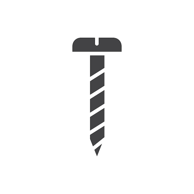 Ícono de tornillos Símbolo plano de línea delgada simple