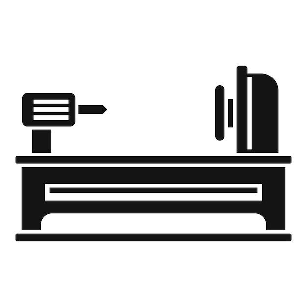 Icono de torno eléctrico Ilustración simple del icono de vector de torno eléctrico para diseño web aislado sobre fondo blanco