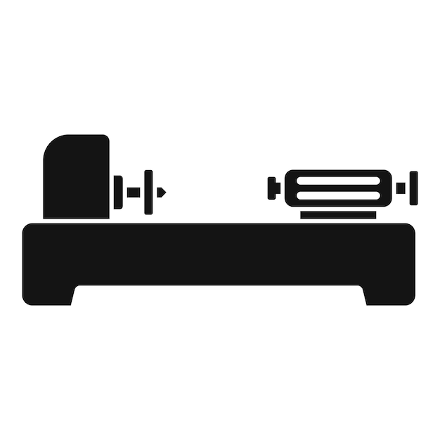 Icono de torno de fábrica Ilustración simple del icono de vector de torno de fábrica para diseño web aislado sobre fondo blanco