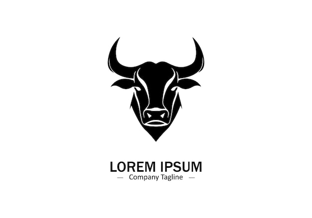 Icono del toro de la cabeza Ilustración vectorial