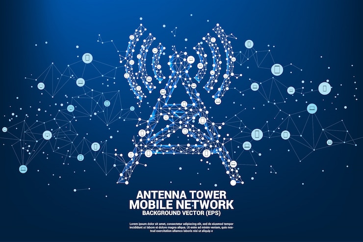 Vector icono de la torre de la antena