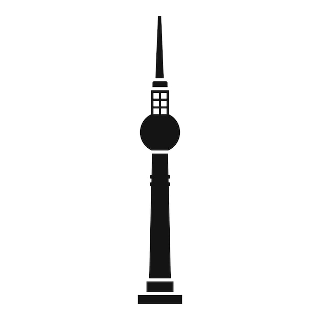 Icono de la torre Ilustración simple del ícono vectorial de la torre para la web