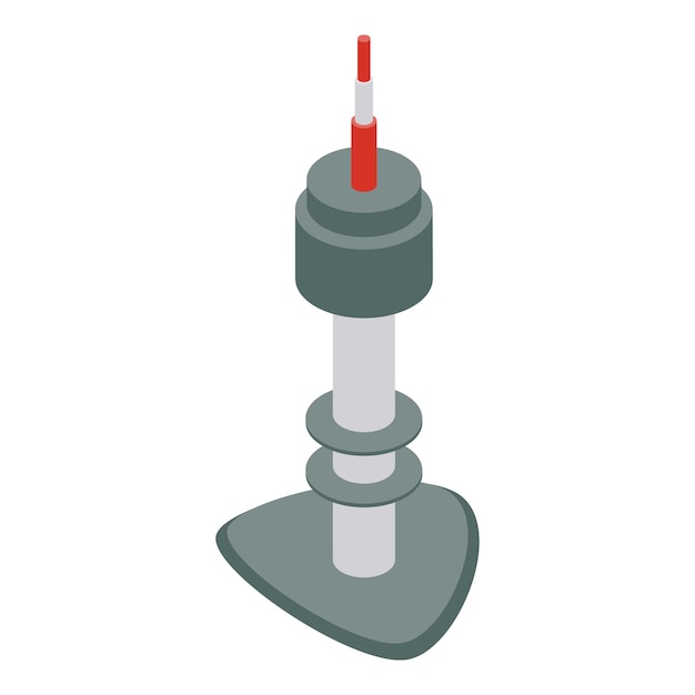 Icono de la torre Namsan Ilustración isométrica del icono de vector de la torre Namsan para web
