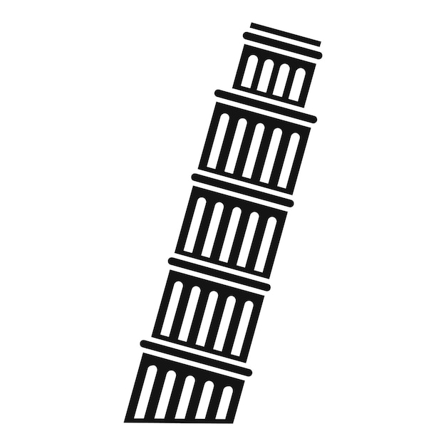 Icono de la torre de Pisa Ilustración simple del icono de vector de la torre de Pisa para web
