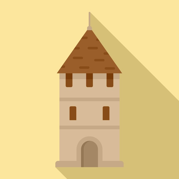 Icono de la torre suiza Ilustración plana del icono de vector de la torre suiza para diseño web