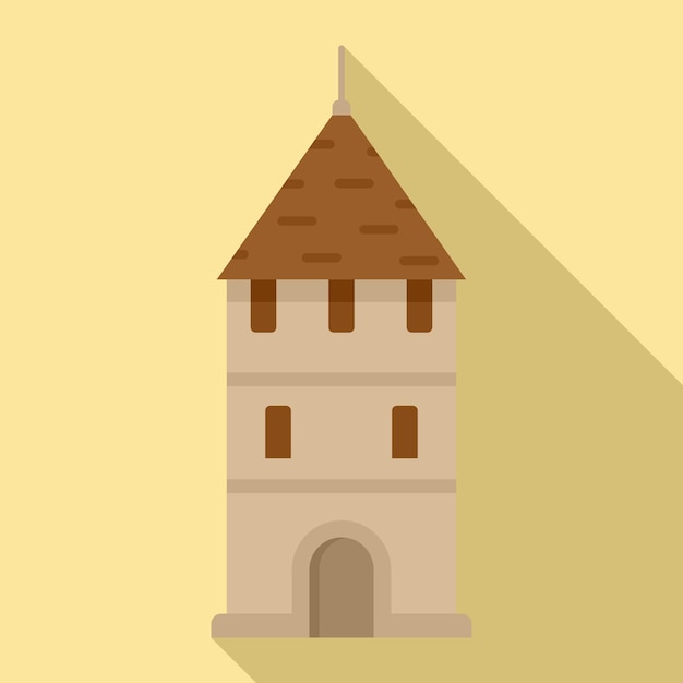 Vector icono de la torre suiza ilustración plana del icono de vector de la torre suiza para diseño web