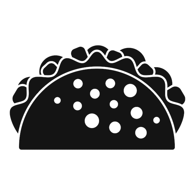 Icono de tortilla vector simple comida de México Tacos de carne
