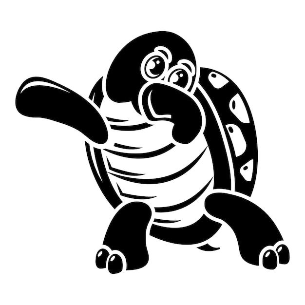 Icono de tortuga bailando Ilustración simple del icono de vector de tortuga bailando para web