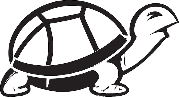 Vector icono de tortuga geométrica con forma colorida