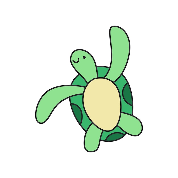 Icono de tortuga Ilustración de dibujos animados de icono de vector de tortuga para diseño web
