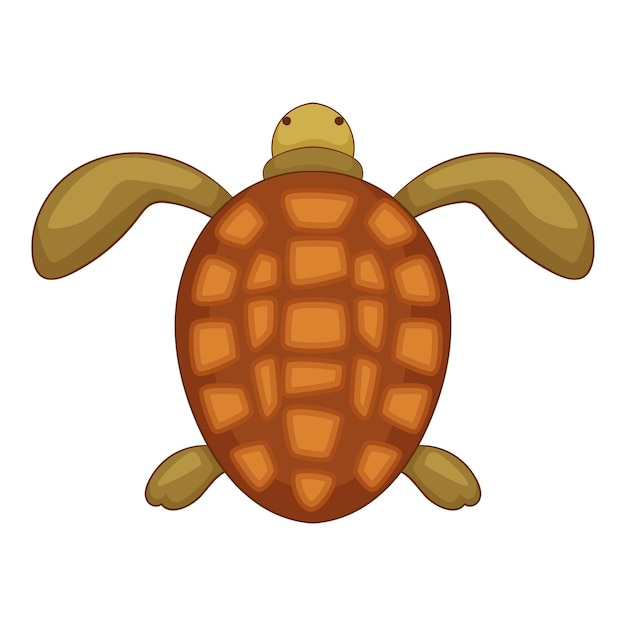 Vector icono de tortuga ilustración de dibujos animados de icono de vector de tortuga para diseño web