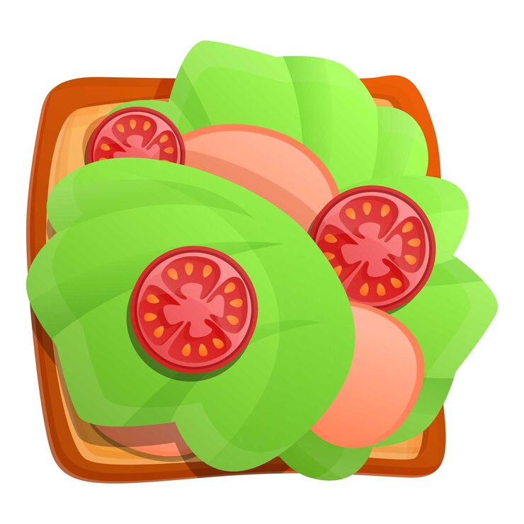 Vector icono de tostada de tomate en rebanadas icono vectorial de tostada en rebanada para diseño web aislado sobre fondo blanco