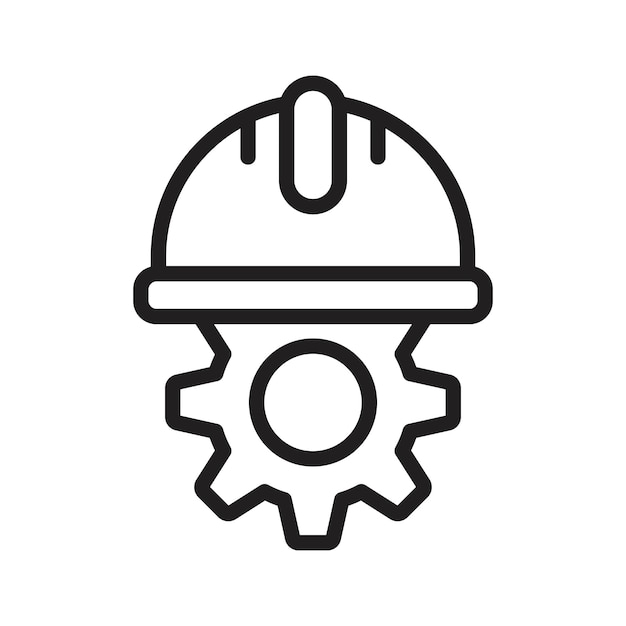 Icono de trabajador de la construcción Contorno delgado simple