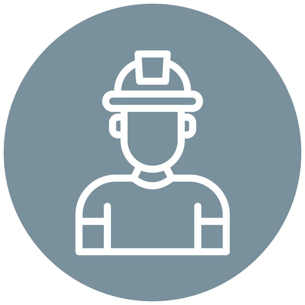 El icono del trabajador de la construcción