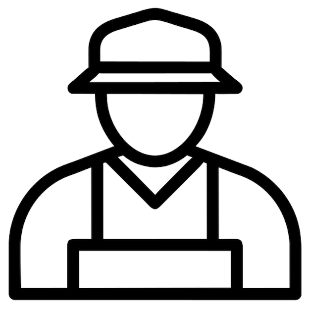 icono de trabajador minimalista