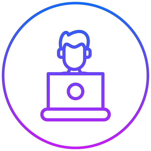 Icono de trabajador de oficina