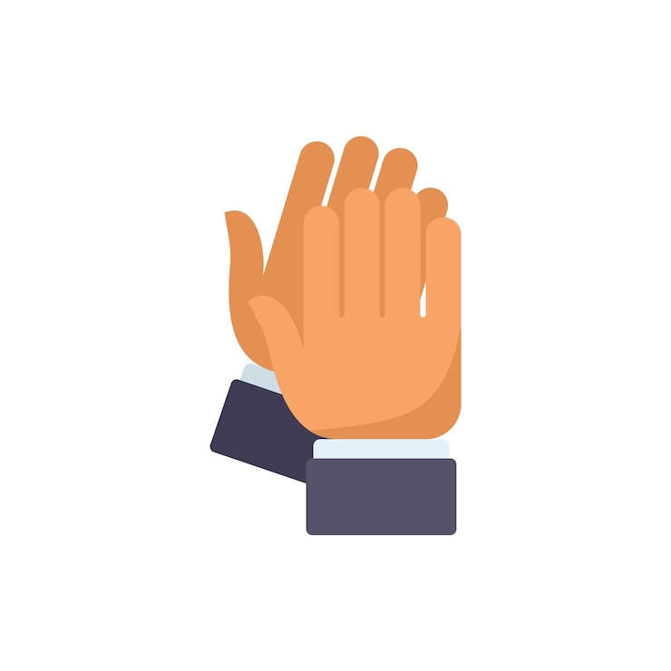 Vector icono de trabajo en equipo de éxito vector plano comunidad empresarial móvil social aislado