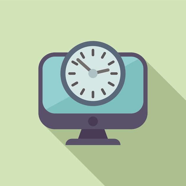 Icono de trabajo urgente en casa vector plano Trabajo de oficina Tiempo de entrega