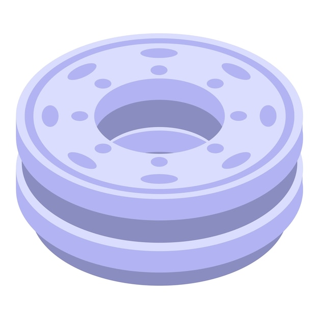Icono de tracción a las ruedas Isométrico del icono de vector de tracción a las ruedas para diseño web aislado sobre fondo blanco