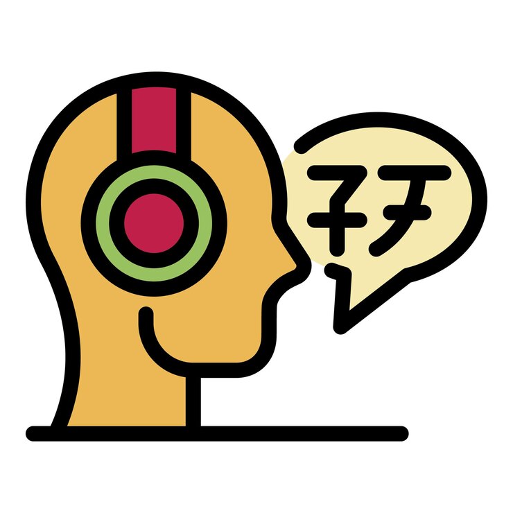 Vector el icono del traductor en línea esbozo del icono vectorial del traductora en línea color plano aislado