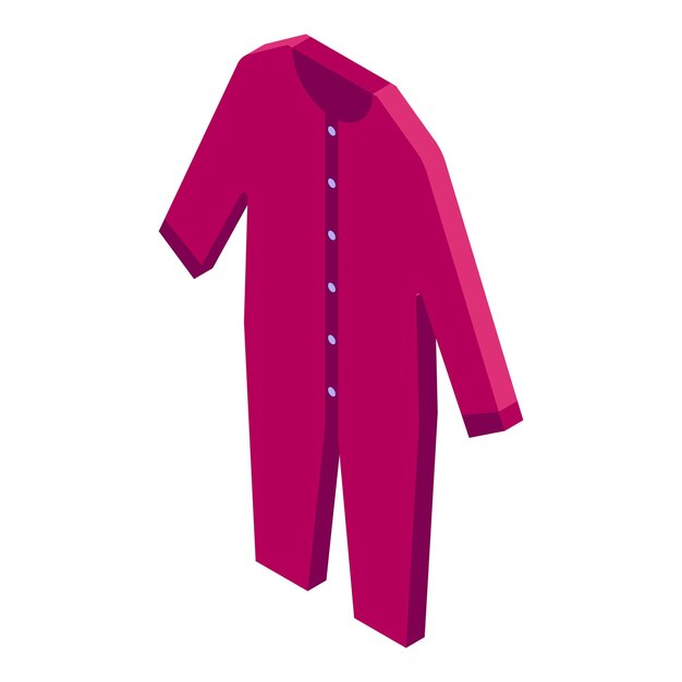 Icono de traje de bebé vector isométrico lindo traje personaje infantil