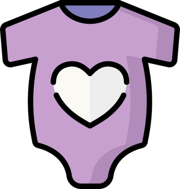 Vector el icono del traje de bebé