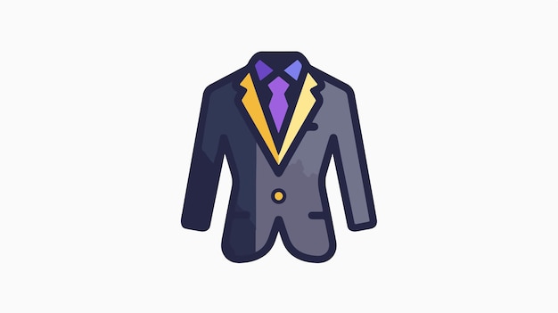 Icono de traje de moda para ilustraciones de estilo elegante y elementos de diseño