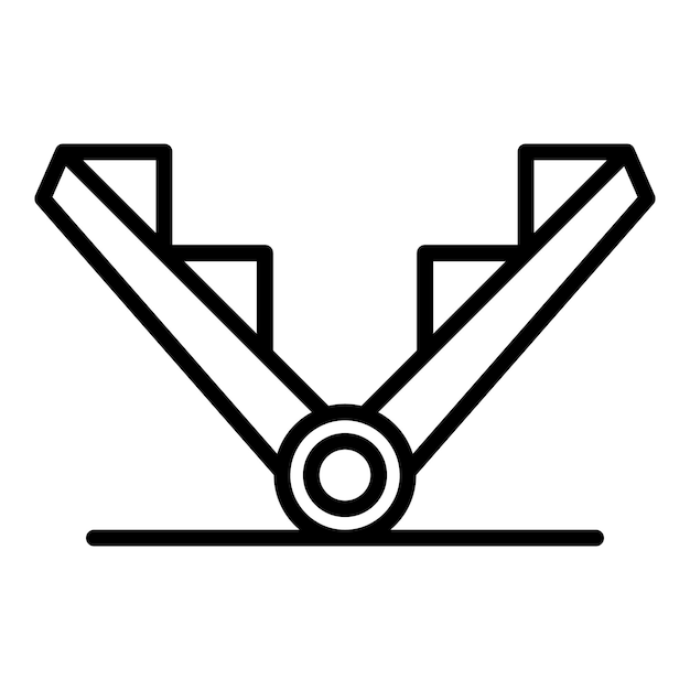 Icono de trampa abierta Contorno de icono de vector de trampa abierta para diseño web aislado sobre fondo blanco