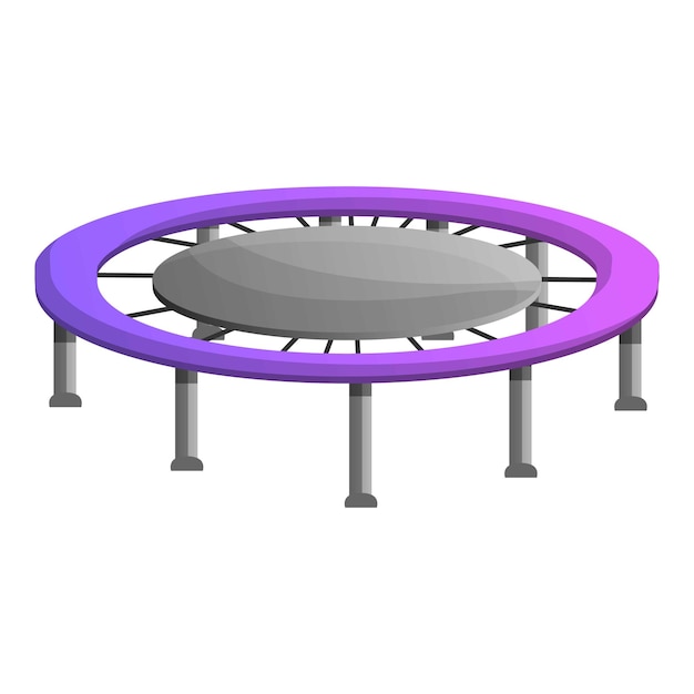 Icono de trampolín de bobina de resorte Dibujo animado de icono de vector de trampolín de bobina de resorte para diseño web aislado sobre fondo blanco