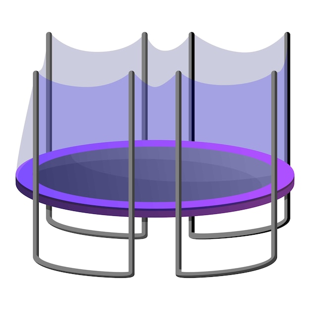 Icono de trampolín protegido Caricatura de icono de vector de trampolín protegido para diseño web aislado sobre fondo blanco