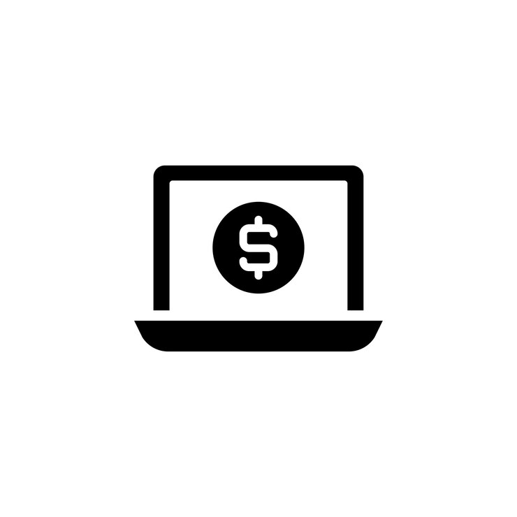 Vector icono de transacción en línea icono de pago