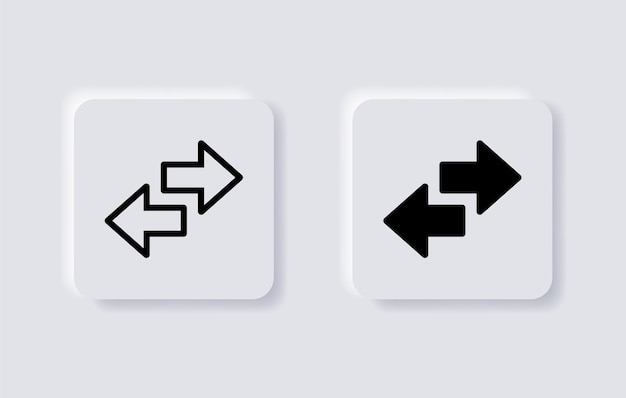 Icono de transferencia de datos dos flechas iconos de intercambio signo de intercambio iconos de interfaz de usuario de aplicación web